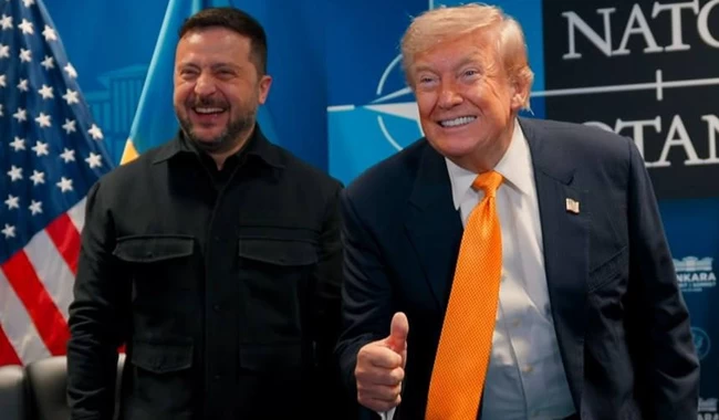 Зеленский и Трамп на саммите НАТО в Анкаре