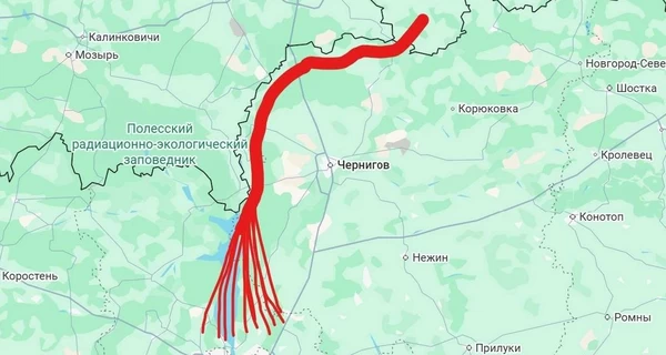Реактивные дроны, атакующие Киев, двигаются вдоль границы с Беларусью, - советник президента