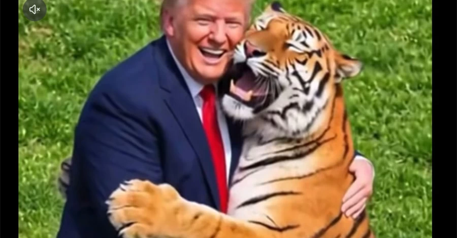 Трамп опубликовал сгенерированное ИИ видео с загрызшим британца тигром - семья парня возмущена 