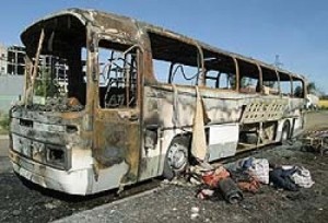 В рейсовом автобусе заживо сгорели 7 человек 