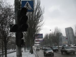 В Донецке за долги отключают светофоры  