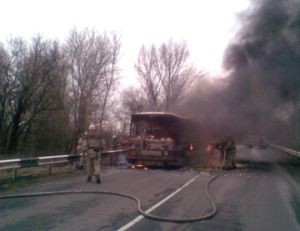 В аварии автобуса виновато газовое оборудование 