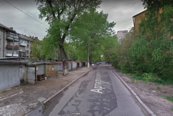 Так выглядит Артиллерийский переулок на Google.maps