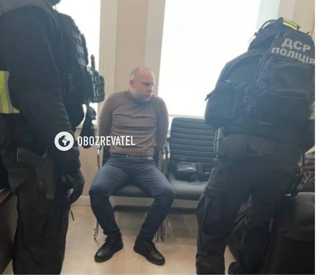 Задержание Юрия Голубана. Фото: incident.obozrevatel.com