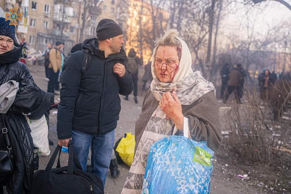 Обстрел в Киеве 18 марта. Фото: facebook.com/MNS.GOV.UA