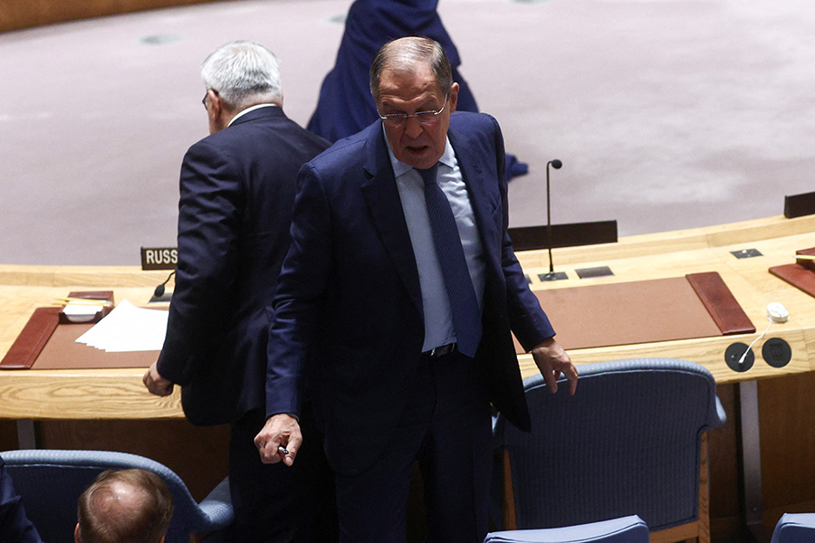 Лавров втік відразу після свого виступу. Фото:  AMR ALFIKY/Reuters