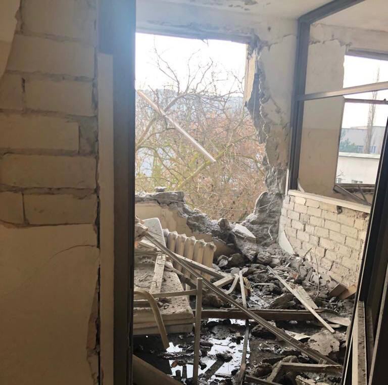 Разрушена россиянами больница в Херсонской области. Фото: t.me/khersonskaODA