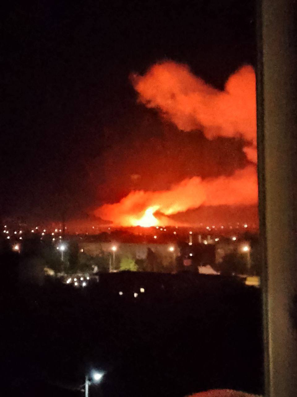 Взрыв в Бердянске. Фото: t.me/brdVP