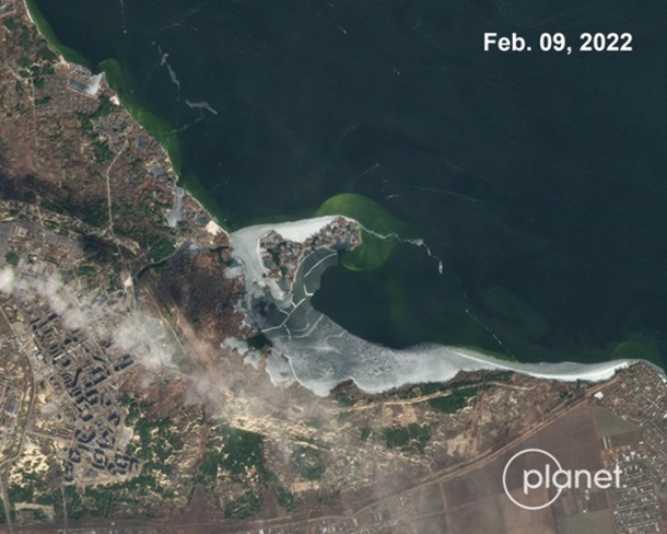 Росіяни осушують Каховське водосховище: супутникові знімки це підтвердили фото 1