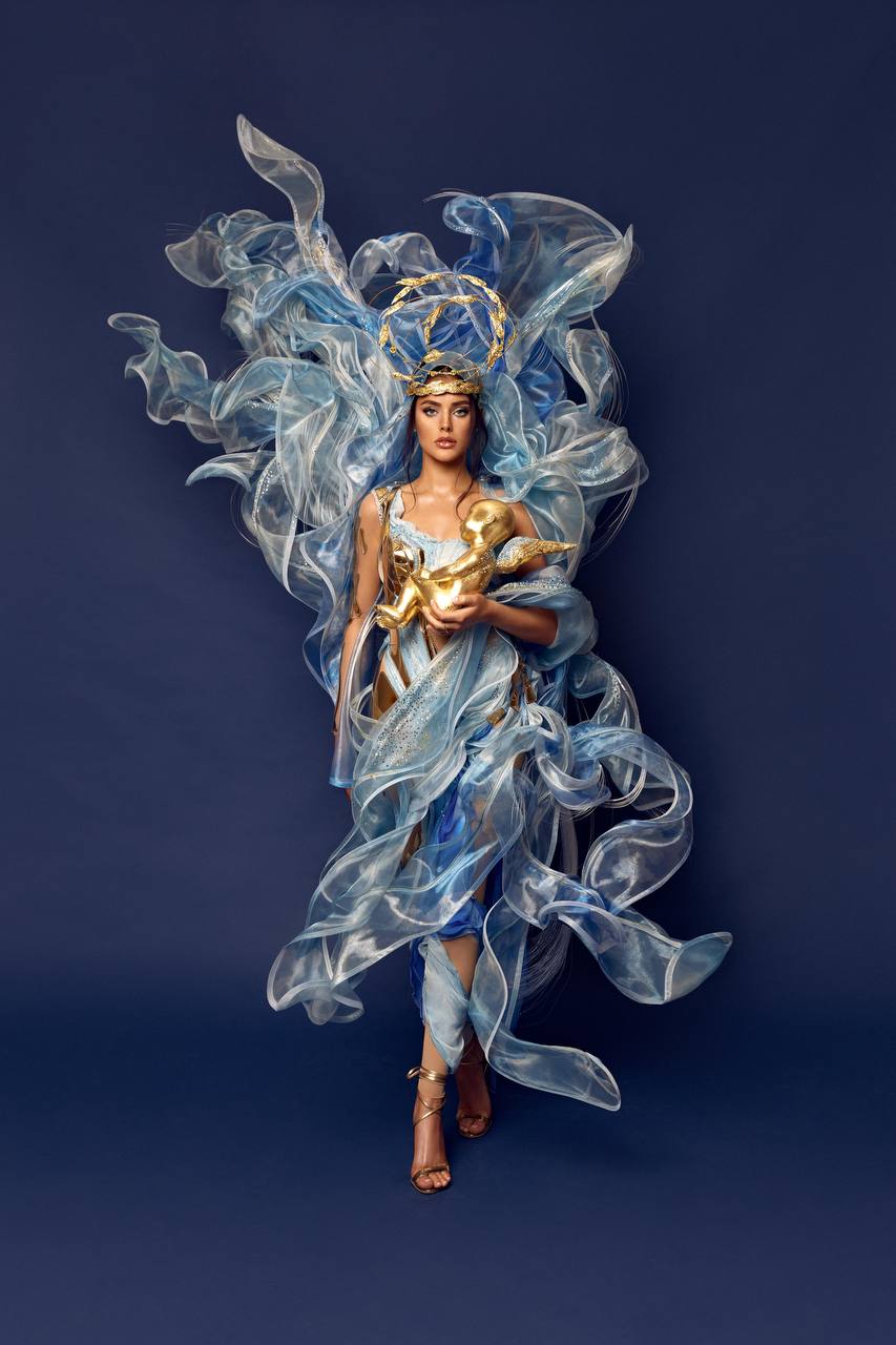 «Берегиня Мати» - национальный костюм для международного конкурса красоты «Мисс Вселенная». Фото: пресс-служба «Мисс Вселенная Украина»