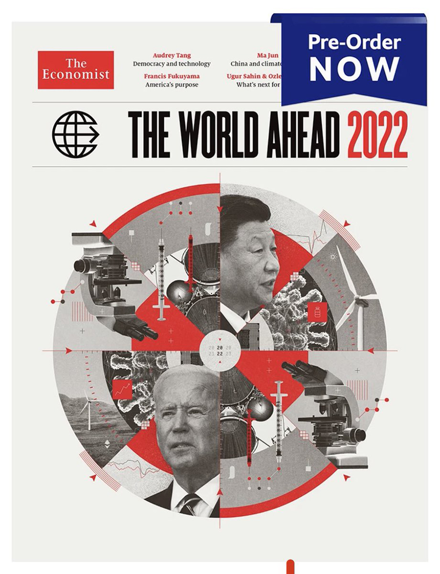 2022 – Торік нам пророкували коронавірус та протистояння США та Китаю. Трішки не вгадали. Фото: economist.com