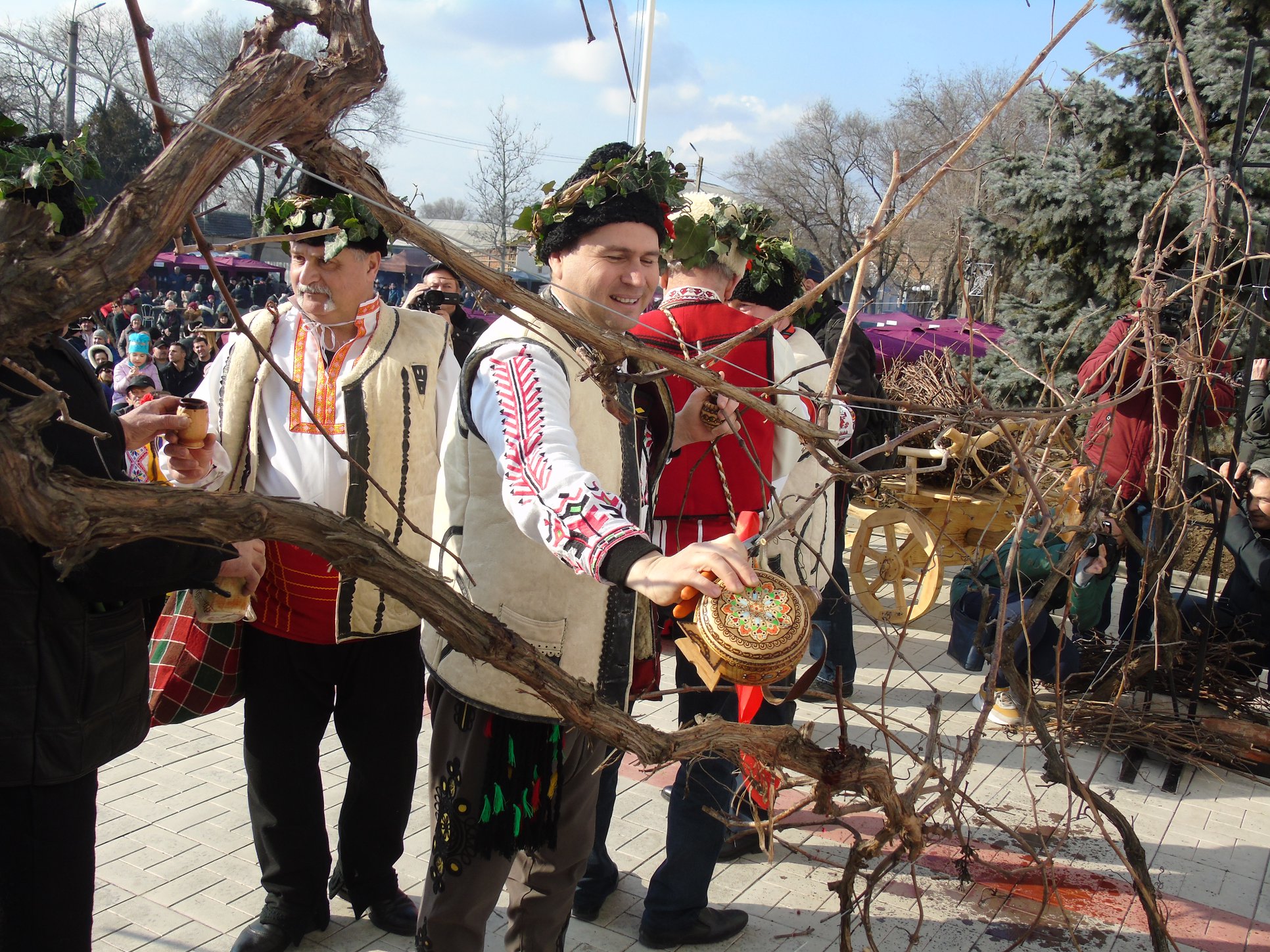 Праздники винодела в Криничном отмечают 14 февраля - в этот день проводят первую обрезку виноградной лозы. Фото: facebook.com/dmytrodimitrov