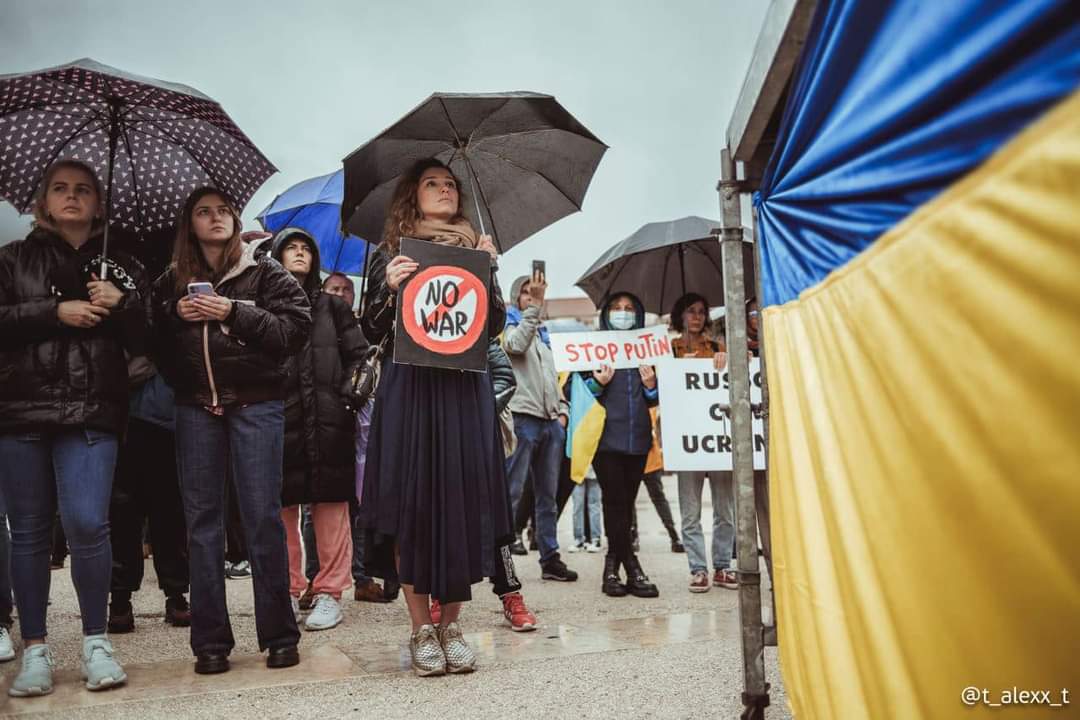 Мітинг у Лісабоні на підтримку України. Фото: Олексій Тодосько