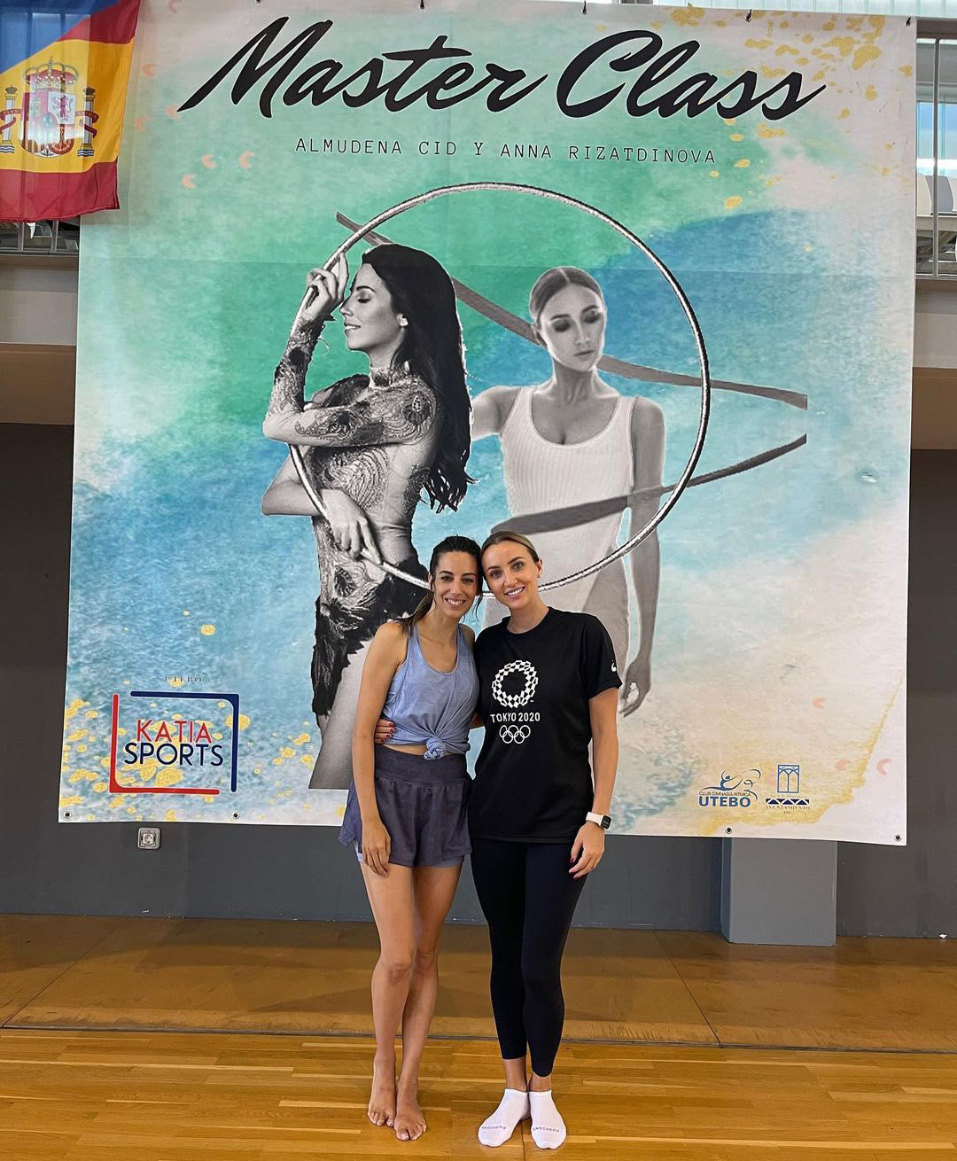 З іспанською гімнасткою Альмуденою Сід Аня проводила і тренування для дітей, і благодійні заходи. Фото: Instagram.com/anna_rizatdinova/