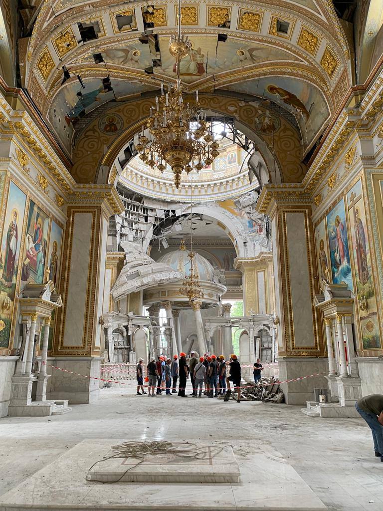 Представники Італії вже пообіцяли допомогти із відновленням собору. Фото: t.me/odeskaODА