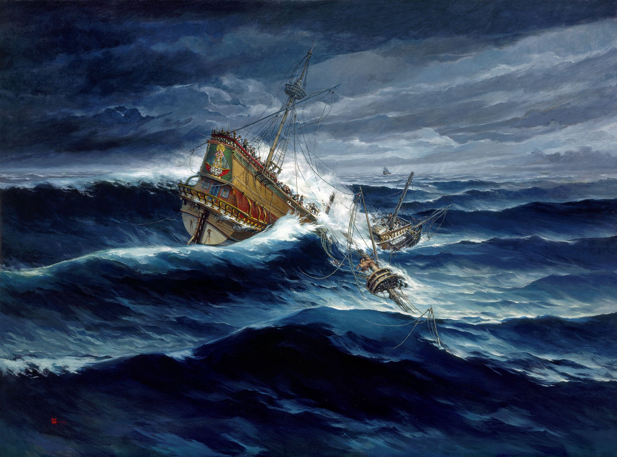 На затонувшем в XVII столетии галеоне «Нуэстра-Сеньора-де-Аточа» было сокровищ на 20 млн песо. Изображение YEORGOS LAMPATHAKIS / NGS​