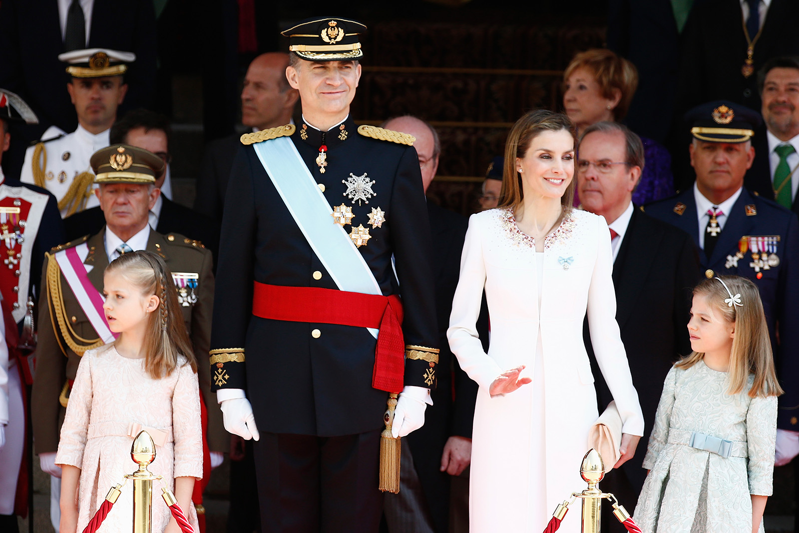 Король Испании Филипп VI и королева Испании Летиция с дочерьми Леонор и Софией. Испанская монархия – самая молодая из современных. Фото: Andreas Rentz/Getty Images