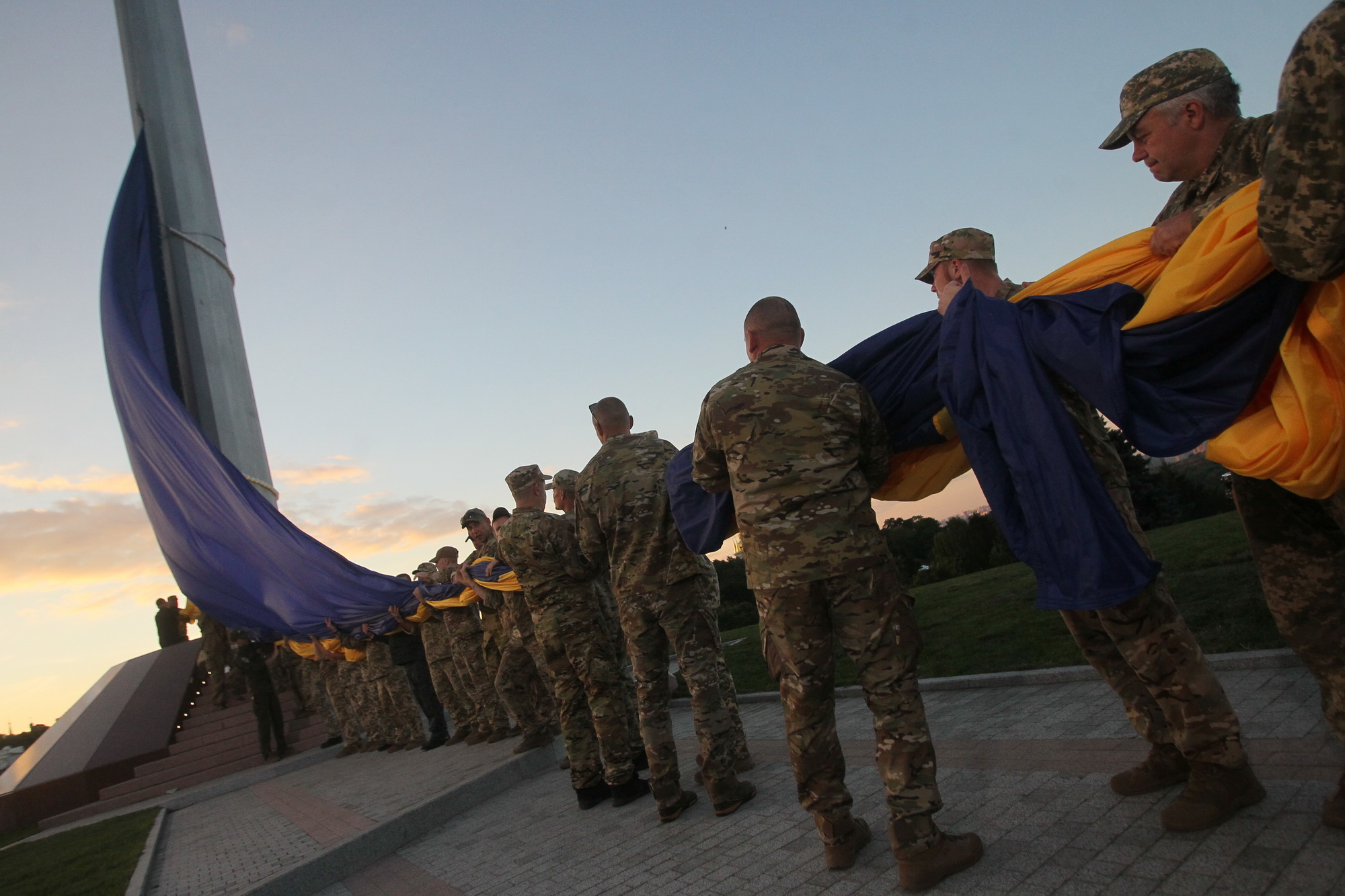 Найвищий прапор в Україні підняли 22 серпня 2020 рік. Фото: kyivcity.gov.ua