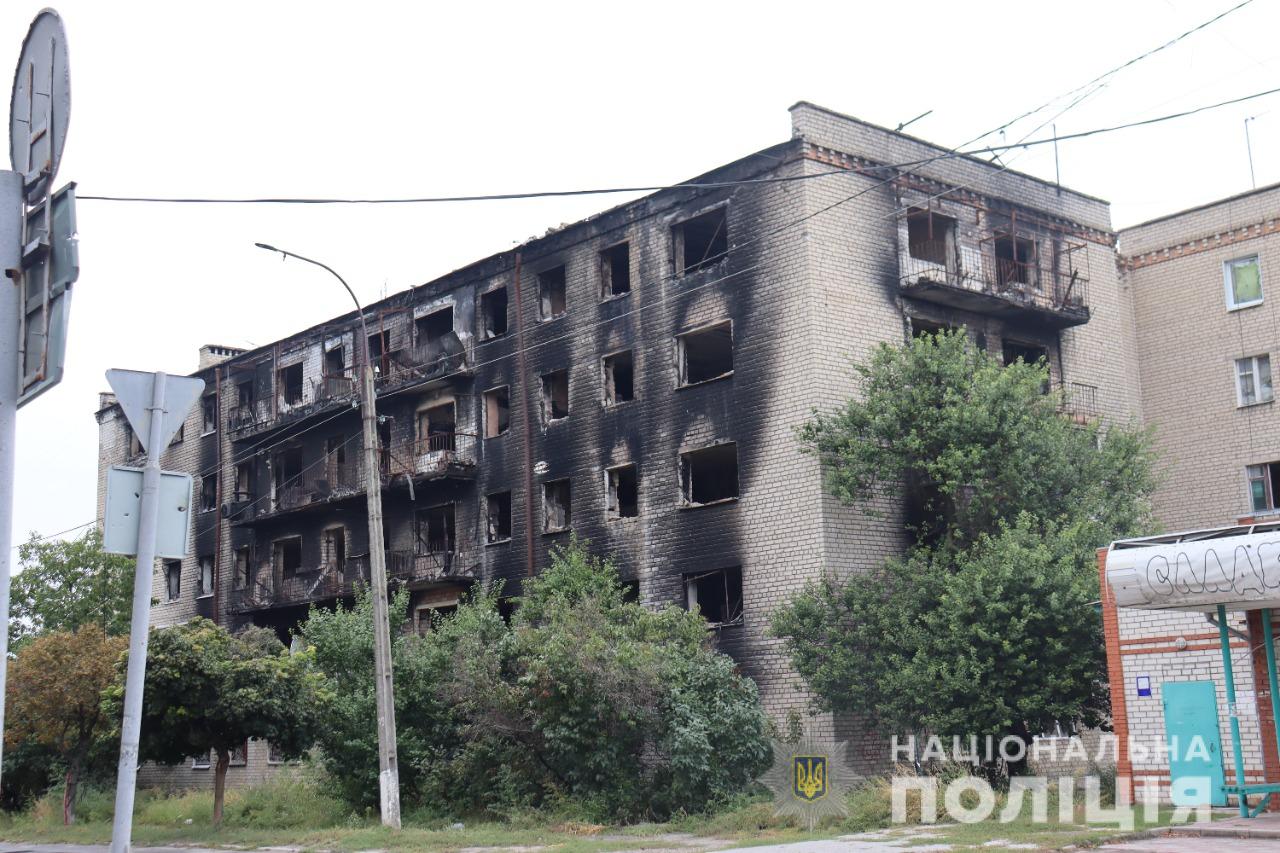 В Ізюмі зруйновано понад 70% будівель. Фото: Поліція Харківської області