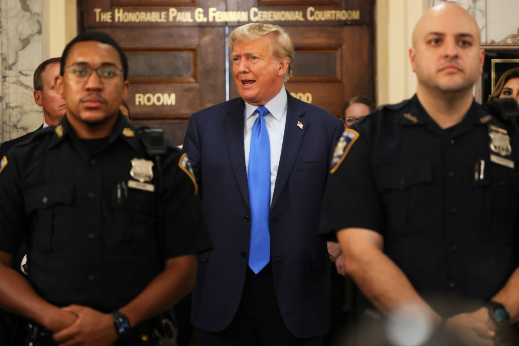 Трамп на засіданні суду 2 жовтня. Фото: Getty Images