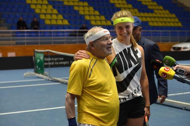 С лучшей украинской теннисисткой Элиной Свитолиной. Фото: Facebook Леонида Станиславского