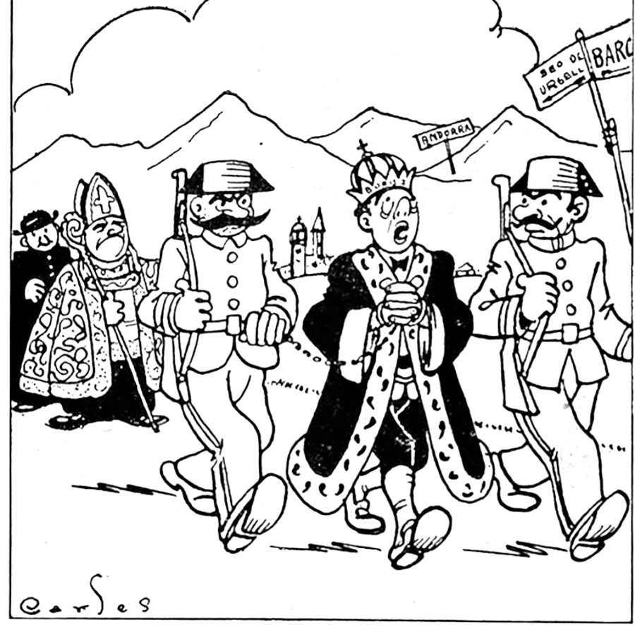 Газеты того времени публиковали карикатуры, изображающие арест Бориса I. Wikimedia Commons 