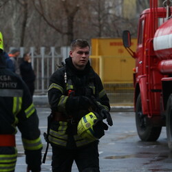 Сильный пожар в головном офисе компании АТБ. Фото: Павел ДАЦКОВСКИЙ.
