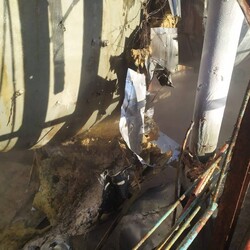 Резервуар с аммиаком поврежден в результате обстрела. Фото: t.me/Zhyvytskyy/1301