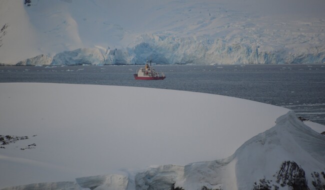 Ледокол Ноосфера прибыл на станцию Академик Вернадский. Фото: facebook.com/AntarcticCenter