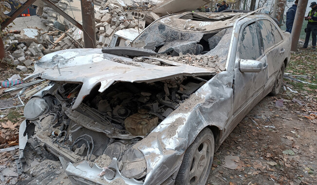 Наслідки удару по Миколаєву 11 листопада. Фото: REUTERS