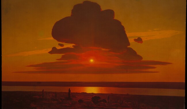 Червоний захід сонця був написаний Куїнджі над Дніпром. Фото: metmuseum.org