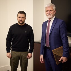 С президентом Чехии Петром Павелом.