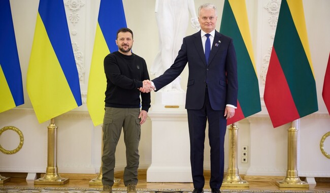 З президентом Литви Гітанасом Наусєдою.