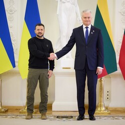 С президентом Литвы Гитанасом Науседой.