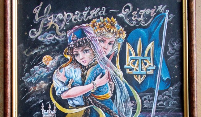 З триптиху «Україна в огні» - такою художник побачив анексію Криму. Фото: надано Павлом Гусєвим