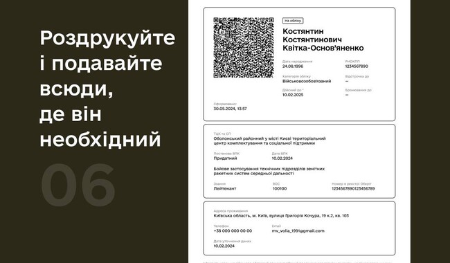 Покрокова інструкція, як згенерувати копію військового квитка у Резерв+. Фото: t.me/ministry_of_defense_ua