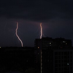 Гроза во Львове 14 июля. Фото: t.me/lvivych_news