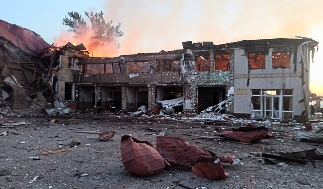 Атака на Лозовую 5 августа. Фото: t.me/dsns_telegram