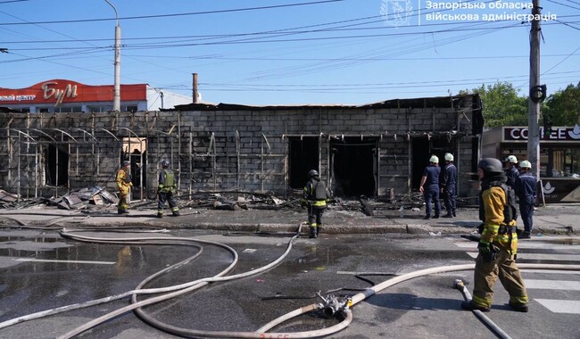 Удар по Запоріжжю 18 серпня. Фото: t.me/ivan_fedorov_zp