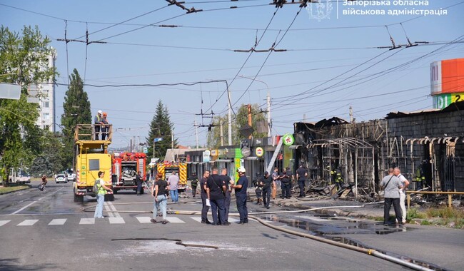 Удар по Запоріжжю 18 серпня. Фото: t.me/ivan_fedorov_zp