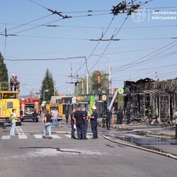 Удар по Запоріжжю 18 серпня. Фото: t.me/ivan_fedorov_zp