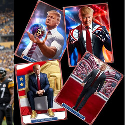 В пиксельных картинках Nft президент США представлен в разных образах  Фото: ФБ Дональд Трамп 