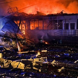 Российский удар 10 октября. Фото: t.me/V_Zelenskiy_official