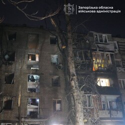 Російський удар по Запоріжжю у ніч на 26 листопада. Фото: t.me/ivan_fedorov_zp