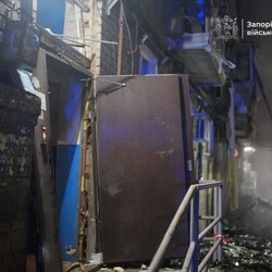 Російський удар по Запоріжжю у ніч на 26 листопада. Фото: t.me/ivan_fedorov_zp