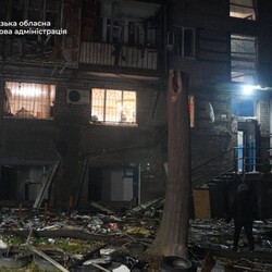 Російський удар по Запоріжжю у ніч на 26 листопада. Фото: t.me/ivan_fedorov_zp