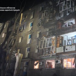 Російський удар по Запоріжжю у ніч на 26 листопада. Фото: t.me/ivan_fedorov_zp