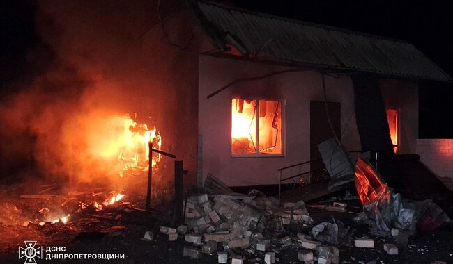 Російський удар по Дніпропетровщині 27 листопада. Фото: t.me/dsns_telegram