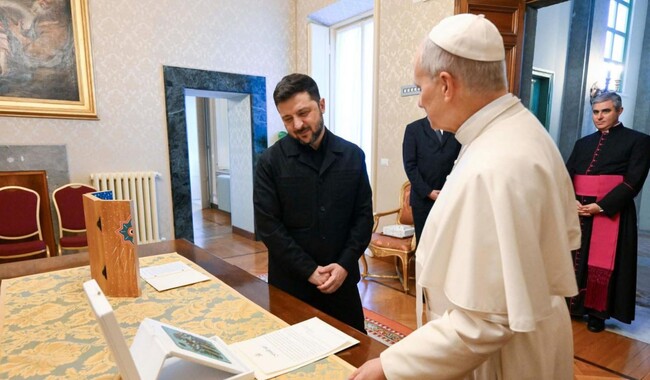 Встреча Папы Льва XIV с Зеленским 9 декабря. Фото: t.me/V_Zelenskiy_official