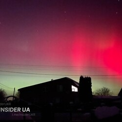Полярне сяйво над Україною. Фото: t.me/insiderUKR